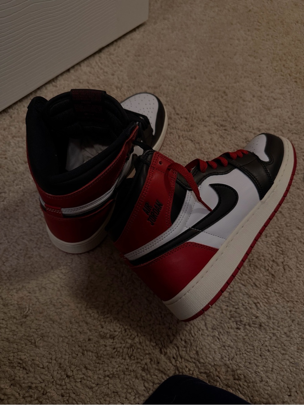 Jordan Kids High-Top Sneakers - Red, Black, White